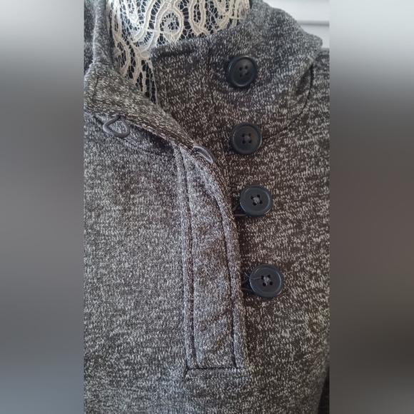 Columbia Small Fitted Pullover Hooded Sweater Darling Days Hoodie Heather Grey - Picture 7 of 11